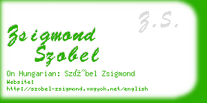 zsigmond szobel business card